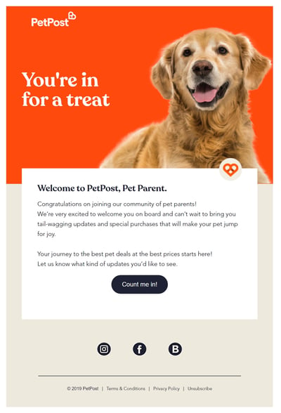 PetPost Welcome Email